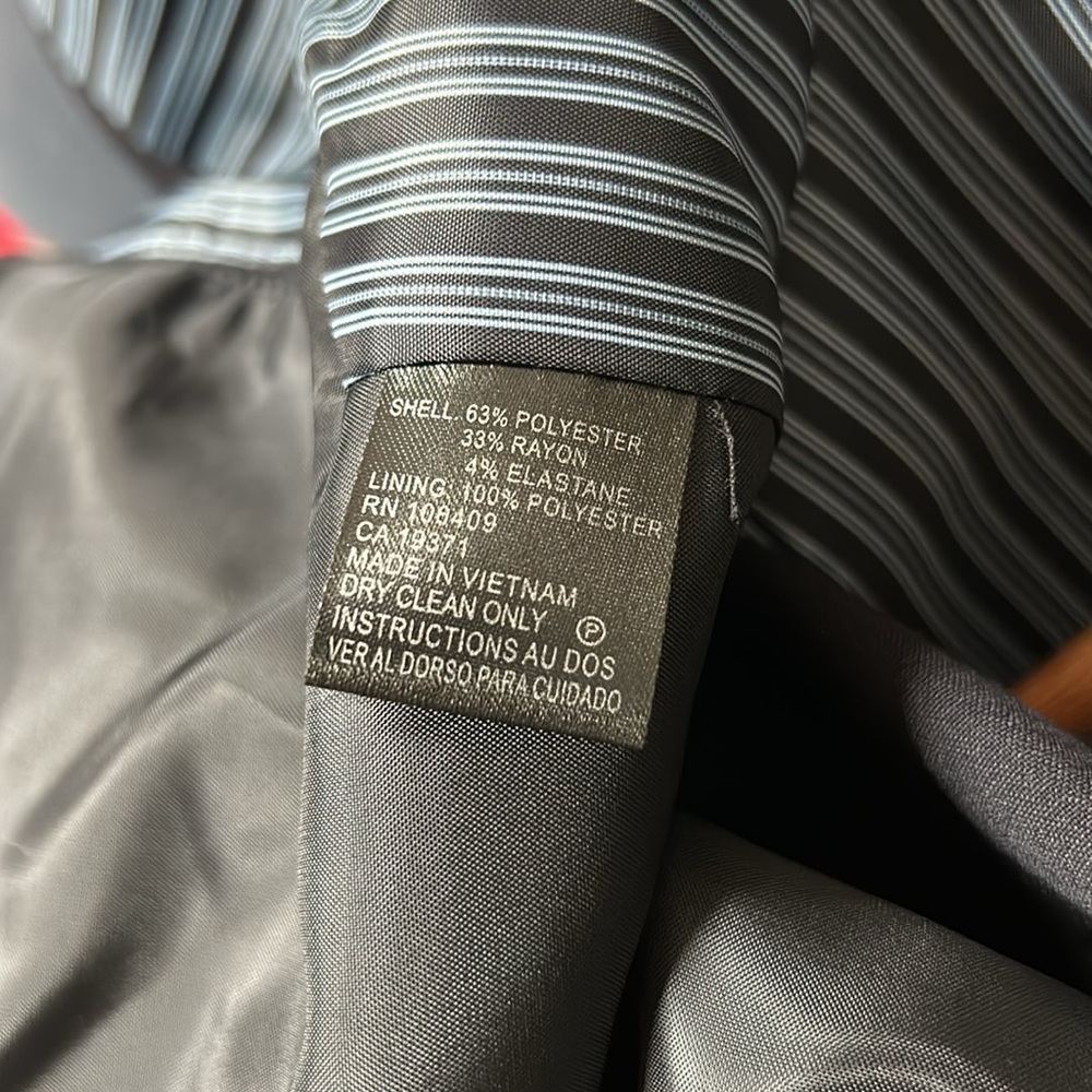 Tahari  ASL Single Button Navy Blazer Size 12 - Picture 7 of 8